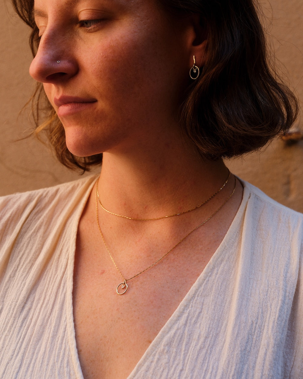 Lily gold earring